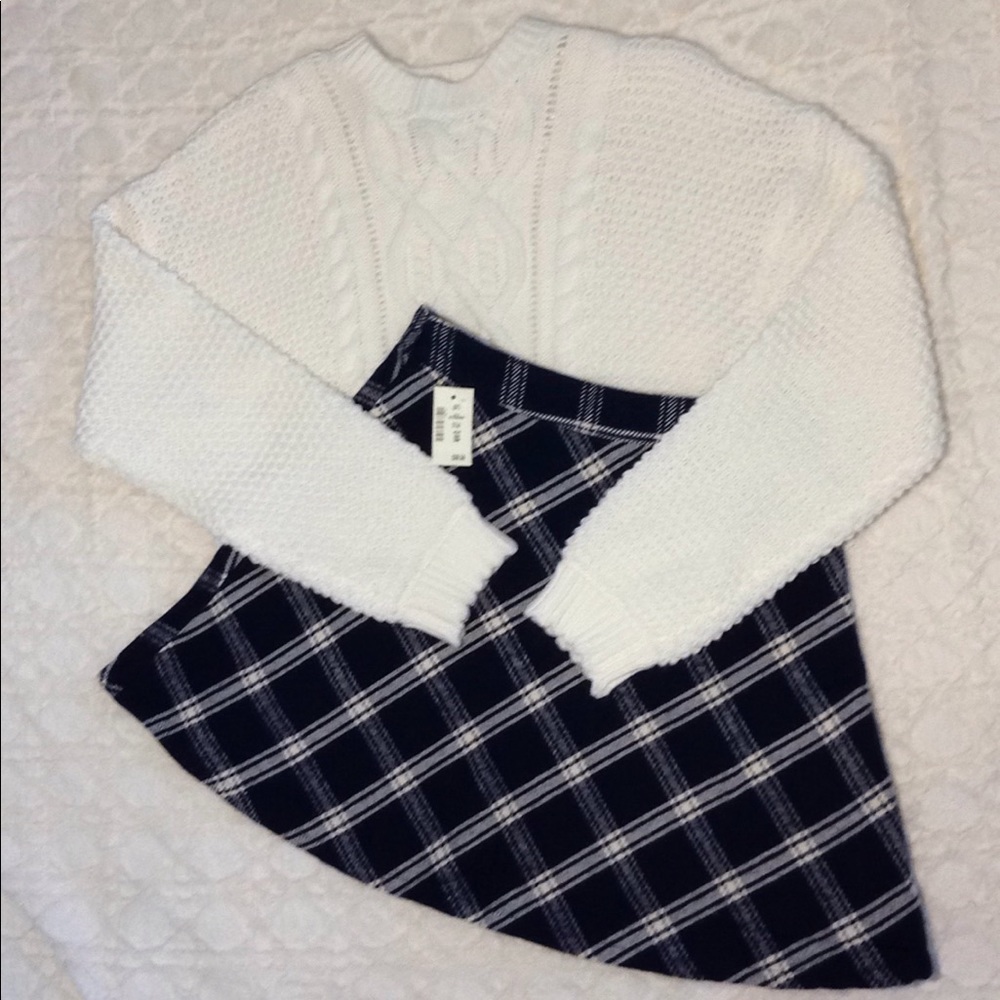 Aeropostale blue plaid skirt size small